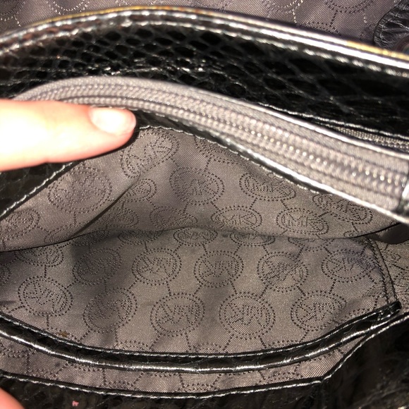 Silver Python Embossed Sloan Michael Kors Bag - Picture 7 of 8